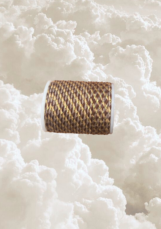 Cordon coton marron